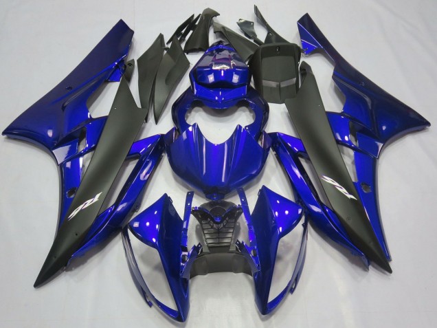 2006-2007 Yamaha R6 Motorcycle Fairings - Blue Matte Black Australia