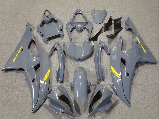 2008-2016 Yamaha R6 Motorcycle Fairings - Nardo Grey High Viz Yellow Decals Australia