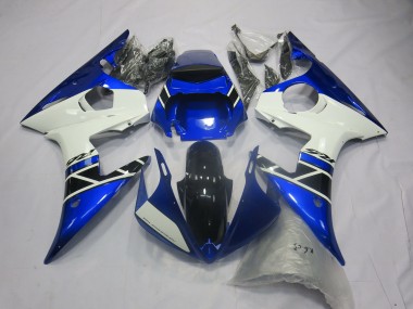 Affordable 2005 Yamaha R6 Motorcycle Fairings - Blue White Glossy Black Australia