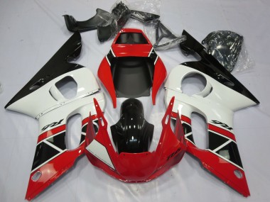 Affordable 1998-2002 Yamaha R6 Motorcycle Fairings - Red White Glossy Black OEM Style Australia