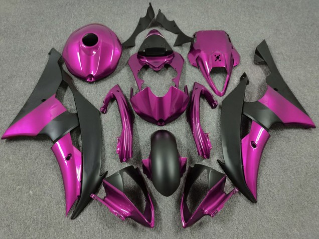 2008-2016 Yamaha R6 Motorcycle Fairings - Pink Matte Black Australia