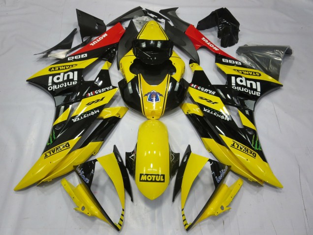 2006-2007 Yamaha R6 Motorcycle Fairings - Yellow Black Red Motul Monster Australia