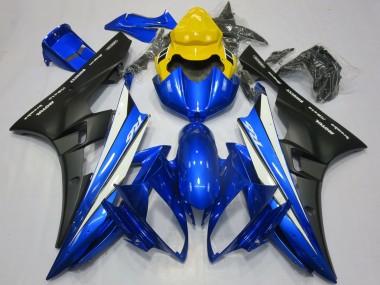 Affordable 2006-2007 Yamaha R6 Motorcycle Fairings - Yellow Blue White Matte Black Motul Australia