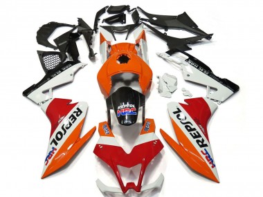 Affordable 2012-2018 Aprilia RS4 125 Motorcycle Fairings - Orange White Red Glossy Black Repsol Australia