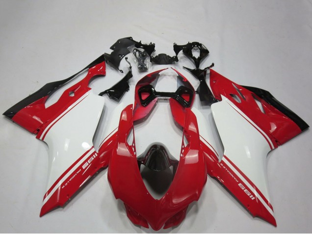 2011-2014 Ducati 1199 Motorcycle Fairings - White Red Black OEM Style Australia