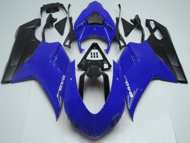 2007-2014 Ducati 848 Motorcycle Fairings - Blue Matte Black Australia