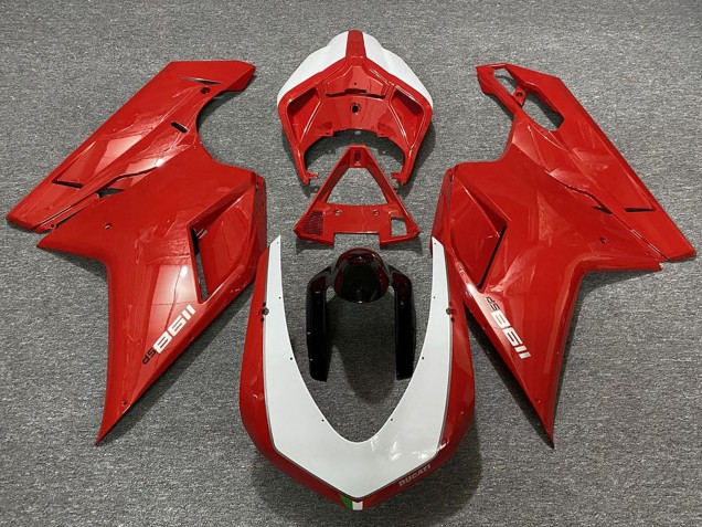 2007-2014 Ducati 1198 Motorcycle Fairings - Red White Black Australia