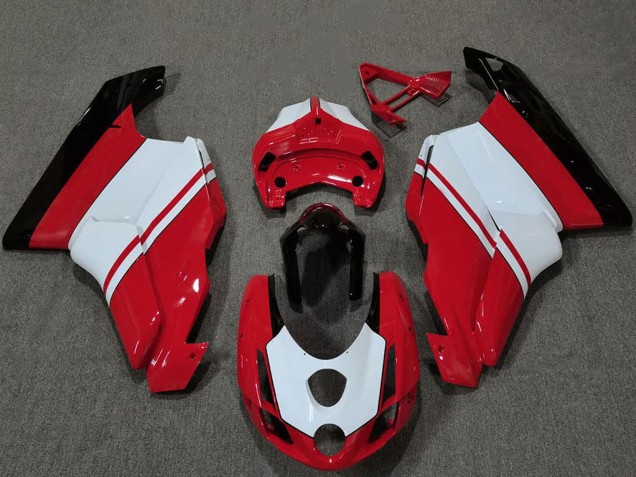2003-2004 Ducati 749 999 Motorcycle Fairings - White Red Glossy Black Australia
