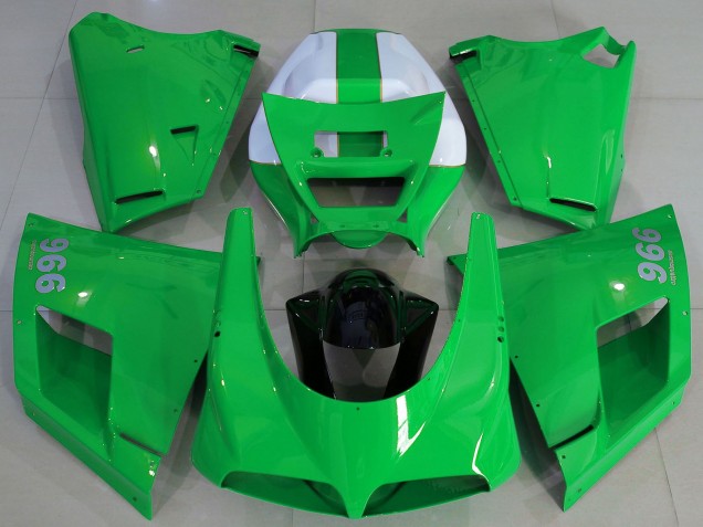 1993-2005 Ducati 996 Motorcycle Fairings - Glossy Green White Australia