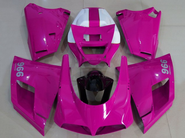 1993-2005 Ducati 996 Motorcycle Fairings - Glossy Pink White Black Australia