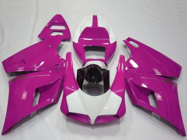 Affordable 1993-2005 Ducati 916 Motorcycle Fairings - Pink White Glossy Black Performance Australia