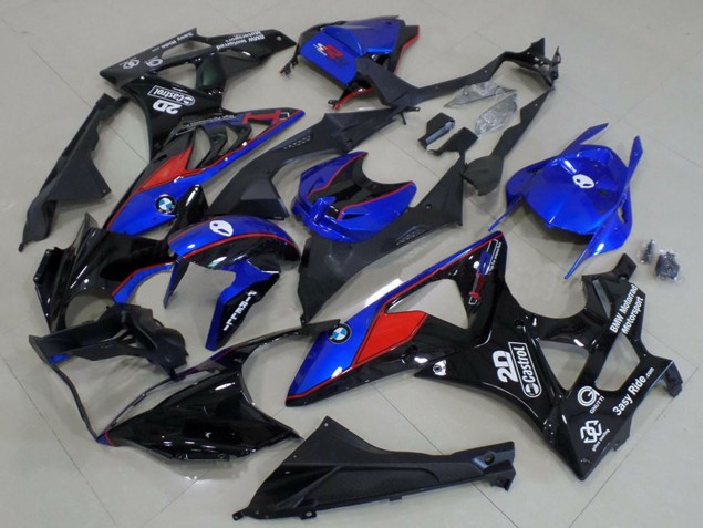 2009-2014 BMW S1000RR Motorcycle Fairings - Blue Red Glossy Black Castrol Australia