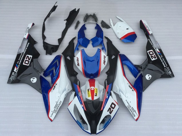 2017-2018 BMW S1000RR Motorcycle Fairings - White Blue Red Glossy Black OEM Style Australia