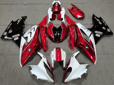 Affordable 2017-2018 BMW S1000RR Motorcycle Fairings - White Red Glossy Black Australia