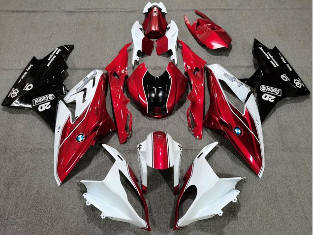 2017-2018 BMW S1000RR Motorcycle Fairings - White Red Glossy Black Australia