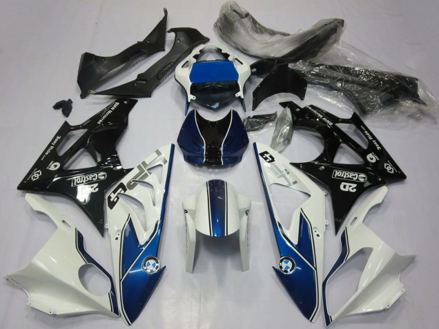 2017-2018 BMW S1000RR Motorcycle Fairings - White Blue Glossy Black Australia