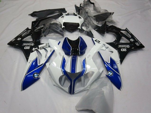 2015-2016 BMW S1000RR Motorcycle Fairings - White Blue Glossy Black Australia