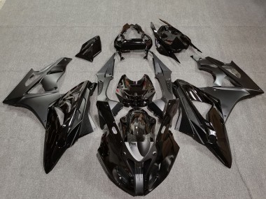 Affordable 2009-2014 BMW S1000RR Motorcycle Fairings - Glossy Black Matte Black Carbon Fiber Australia