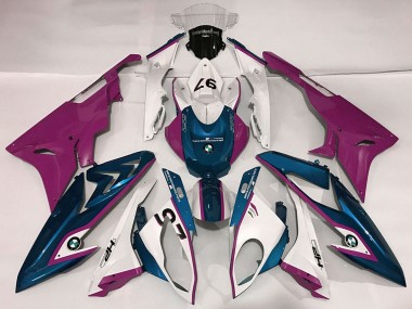 Affordable 2009-2014 BMW S1000RR Motorcycle Fairings - White Purple Blue Australia