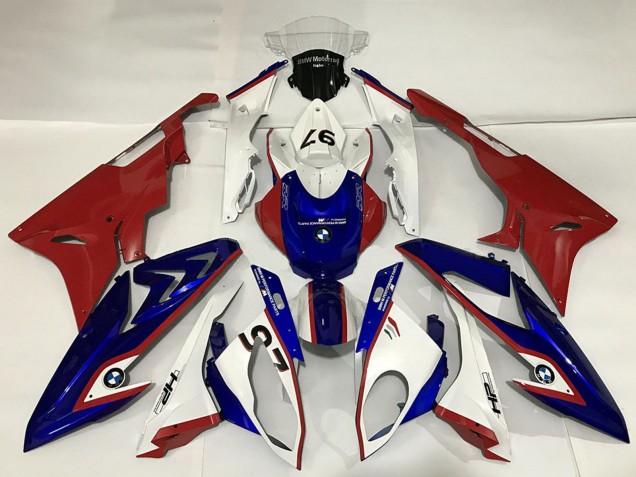 2015-2016 BMW S1000RR Motorcycle Fairings - White Red Blue Australia