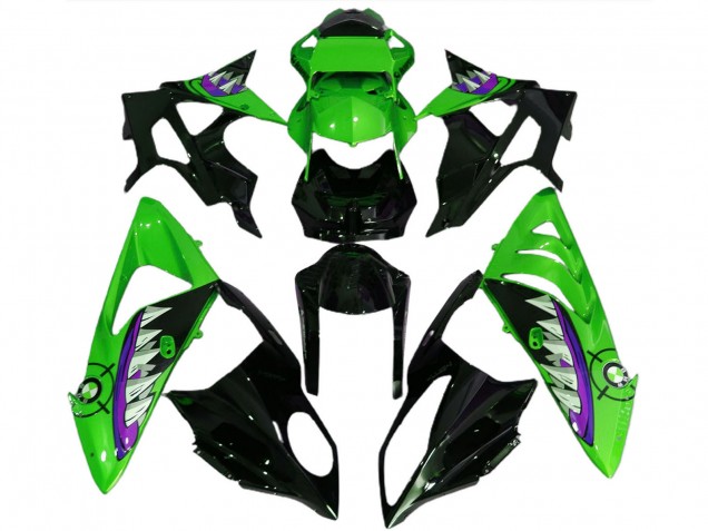 2017-2018 BMW S1000RR Motorcycle Fairings - Green Purple Glossy Black Shark Australia