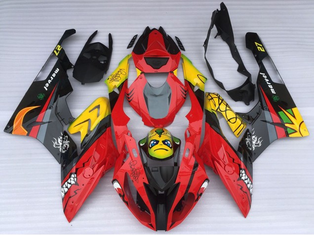 2015-2016 BMW S1000RR Motorcycle Fairings - Yellow Red Black Shark Australia