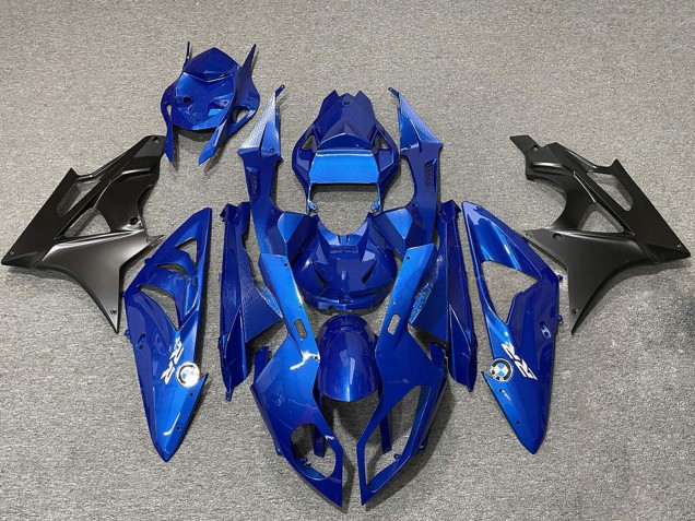 2009-2014 BMW S1000RR Motorcycle Fairings - Blue Matte Black Australia