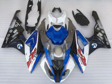 Affordable 2015-2016 BMW S1000RR Motorcycle Fairings - White Blue Matte Black OEM Style Australia