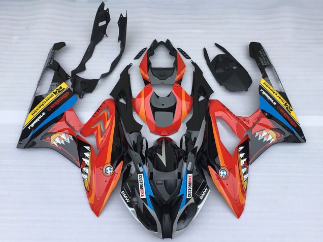 2015-2016 BMW S1000RR Motorcycle Fairings - Red Glossy Black Shark Australia