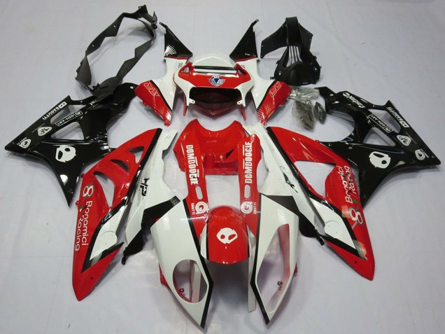 2009-2014 BMW S1000RR Motorcycle Fairing - White Red Glossy Black Australia