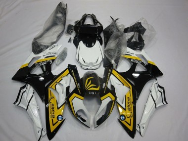Affordable 2009-2014 BMW S1000RR Motorcycle Fairings - White Yellow Glossy Black Australia