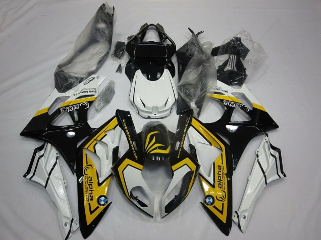 2009-2014 BMW S1000RR Motorcycle Fairings - White Yellow Glossy Black Australia