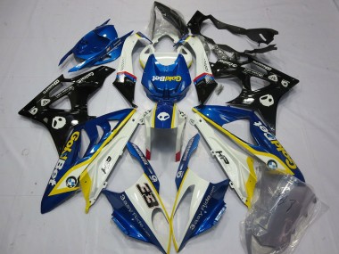 Affordable 2009-2014 BMW S1000RR Motorcycle Fairings - White Yellow Blue Glossy Black GoldBet 33 Australia