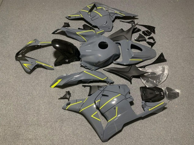 2009-2012 Honda CBR600RR Motorcycle Fairings - Dark Nardo Grey Yellow Australia