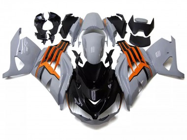 Affordable 2012-2024 Kawasaki ZX14R ZZR1400 Motorcycle Fairings - Nardo Grey Orange Black Australia