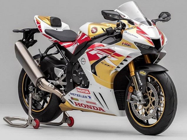 2020-2023 Honda CBR1000RR-R Motorcycle Fairing - White Red Gold Motul Australia