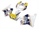 1987-1989 Honda CBR400RR NC23 Motorcycle Fairings - White Yellow Blue Rothmans Australia