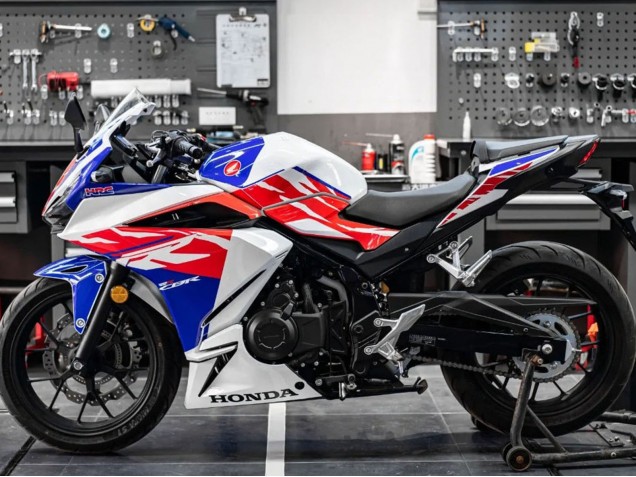 2022 Honda CBR400R Motorcycle Fairing - White Red Blue Australia