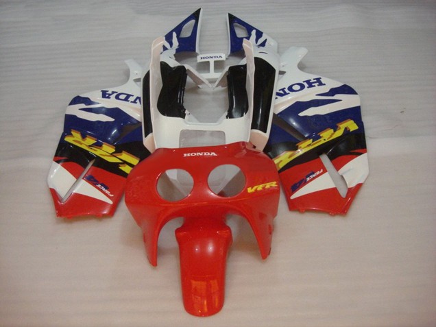 1988-1992 Honda VFR400R NC30 Motorcycle Fairings - White Blue Red Australia