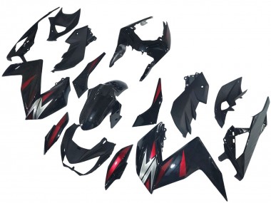 Affordable 2015-2016 Kawasaki Z250/Z300 Motorcycle Fairings - Glossy Black Red Silver Australia