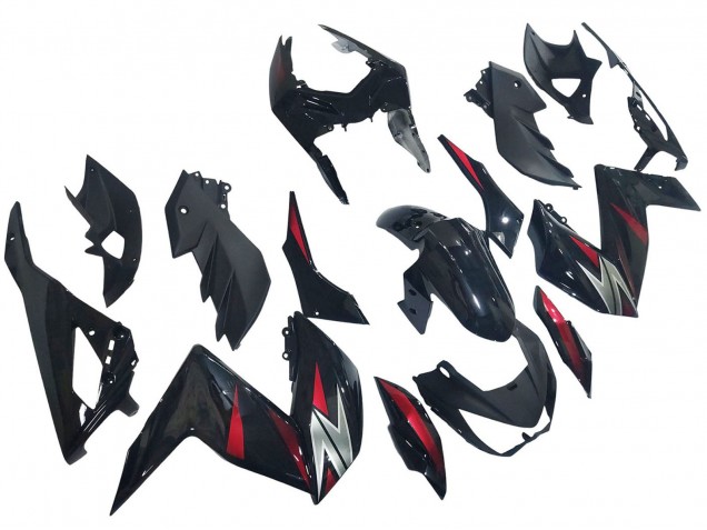 2015-2016 Kawasaki Z250/Z300 Motorcycle Fairings - Glossy Black Red Silver Australia