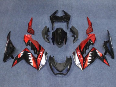 Affordable 2015-2016 Kawasaki Z250/Z300 Motorcycle Fairings - Red White Glossy Black Shark Australia