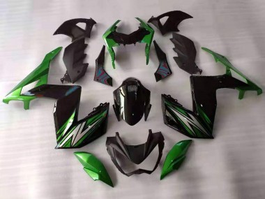 Affordable 2015-2016 Kawasaki Z250/Z300 Motorcycle Fairings - Green Black White Australia