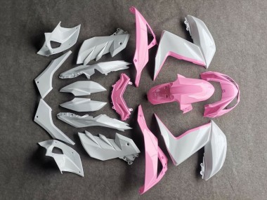 Affordable 2015-2016 Kawasaki Z250/Z300 Motorcycle Fairings - White Pink Australia