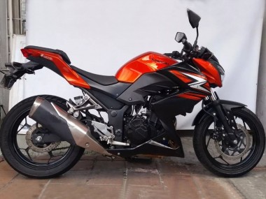 Affordable 2015-2016 Kawasaki Z250/Z300 Motorcycle Fairings - Orange Red Matte Black Australia