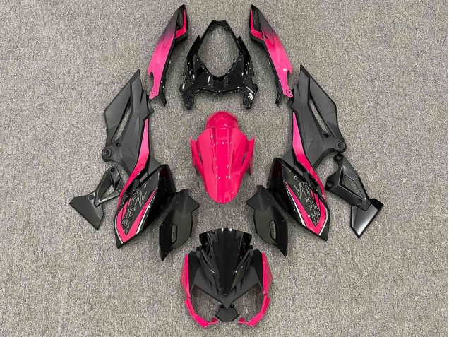 2018-2024 Kawasaki Z400 Motorcycle Fairings - Matte Black Bright Pink Australia