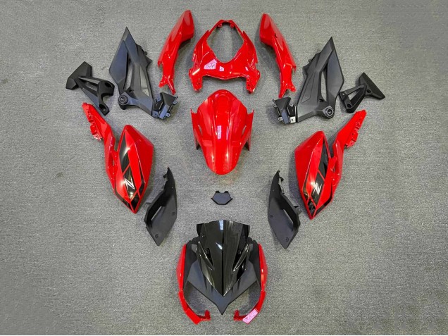 2018-2024 Kawasaki Z400 Motorcycle Fairings - Red Matte Black Australia