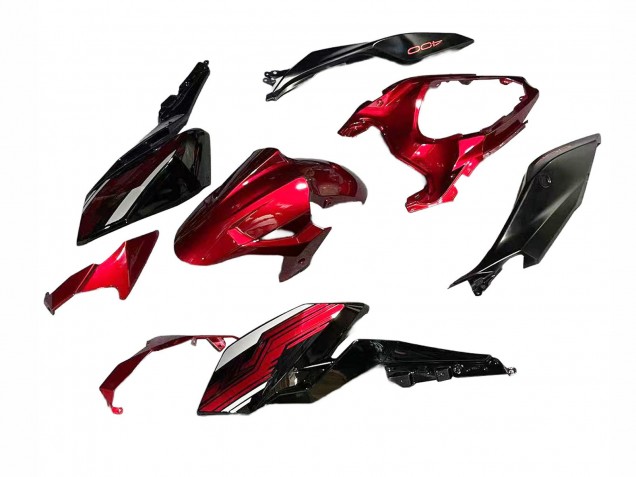 2018-2024 Kawasaki Z400 Motorcycle Fairings - Candy Red Glossy Black Australia