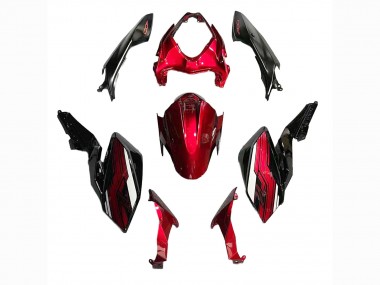 Affordable 2018-2024 Kawasaki Z400 Motorcycle Fairings - Candy Red Glossy Black Australia