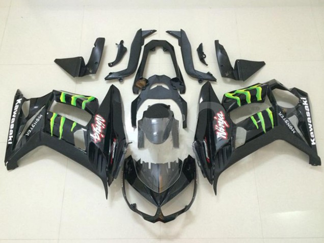 2010-2016 Kawasaki Z1000SX Motorcycle Fairings - Glossy Black Green Monster Australia